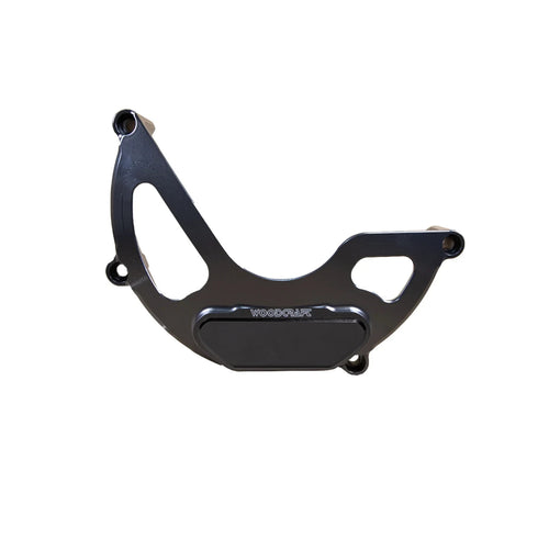 WOODCRAFT LH STATOR COVER PROTECTOR / SKID PLATE BLK 21-25 APRILIA 660 RS TUONO